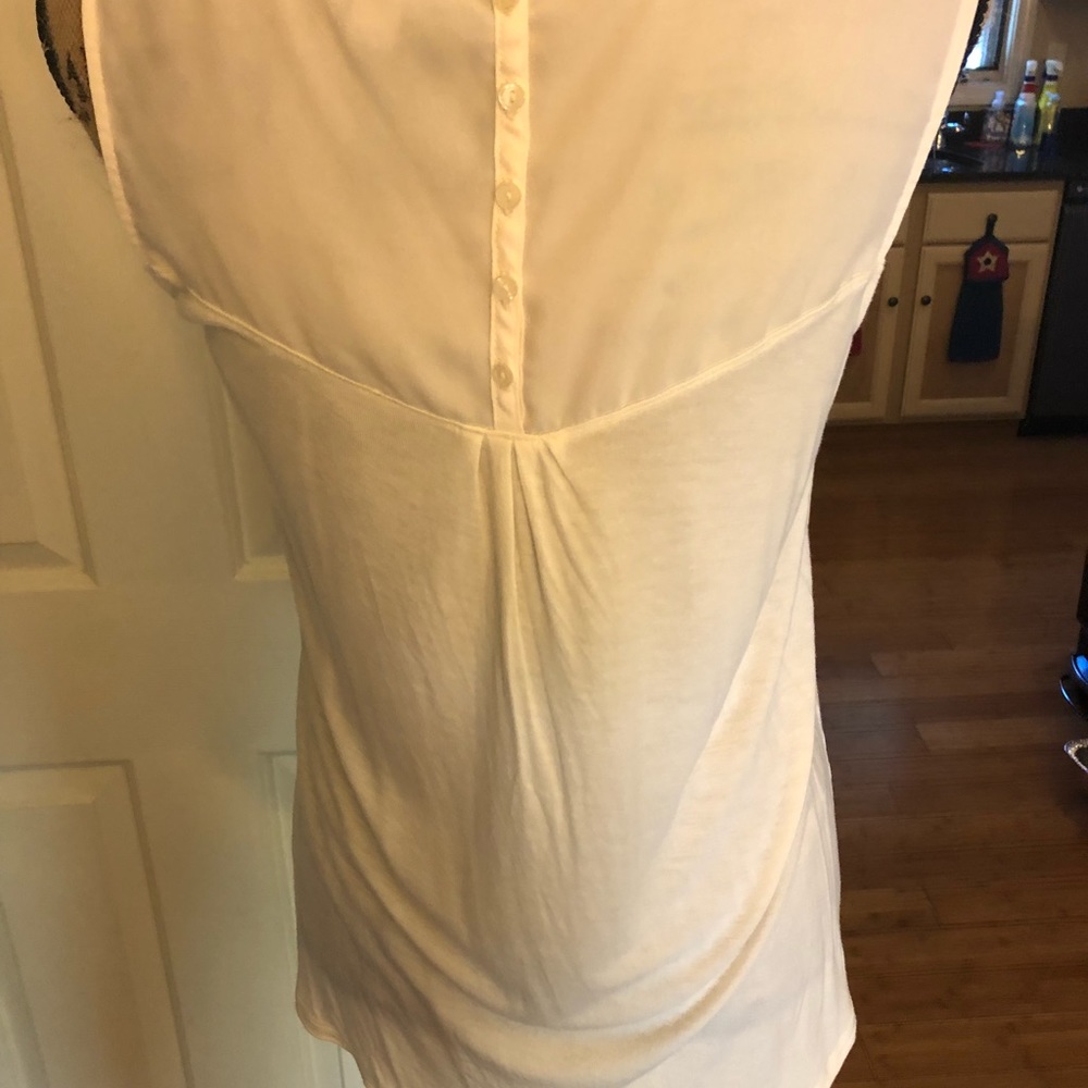 Sleeveless M off white dress tank.